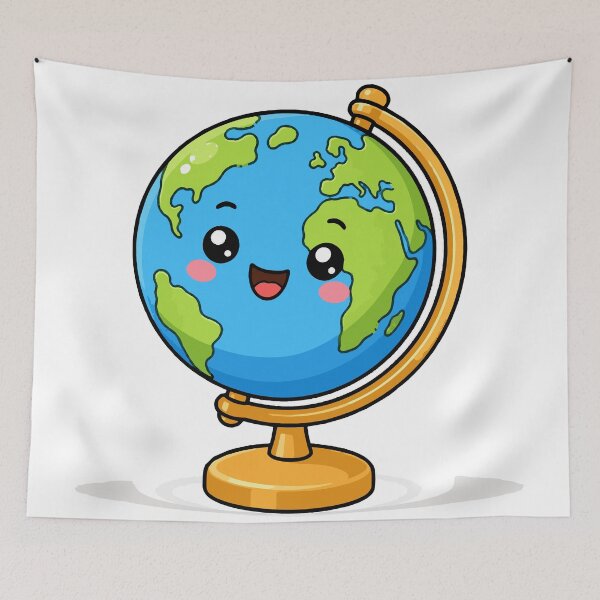 Item preview, Back to School Globe T-Shirt & Sticker | Cute Kawaii Geography School Supplies Design | Teacher & Student Gift designed and sold by Sunday.Supply.