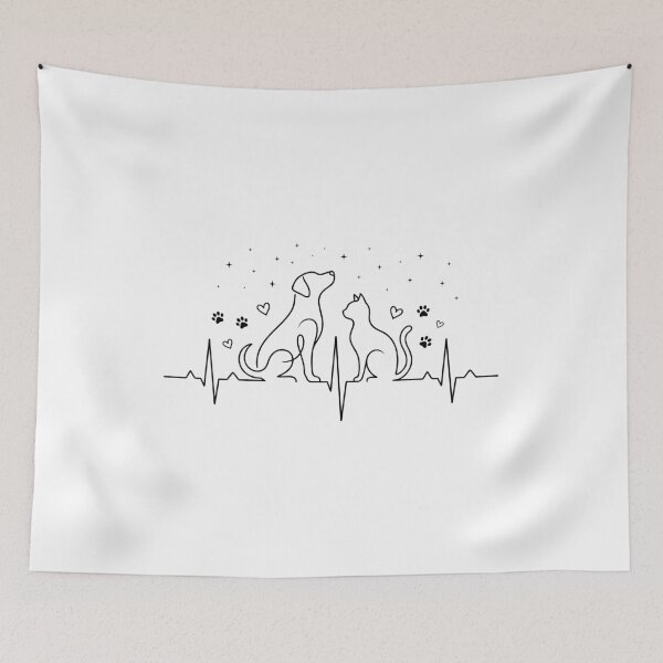 Item preview, Pet Heartbeat Dog Cat Love Animal Lover Veterinarian designed and sold by Doodleoub.
