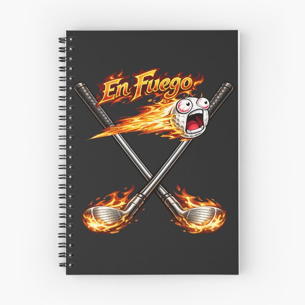 Item preview, En Fuego Golf Ball – Funny Flaming Golf Ball with Crossed Golf Clubs | Golf Lover Gift Design designed and sold by shorethings.
