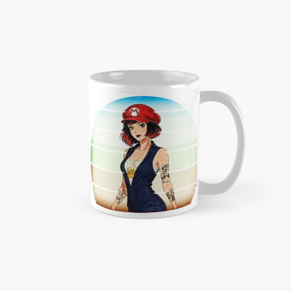Item preview, Vintage Retro Gamer Girl - Tattooed Gaming Pop Art Illustration designed and sold by Hen-C-Art.