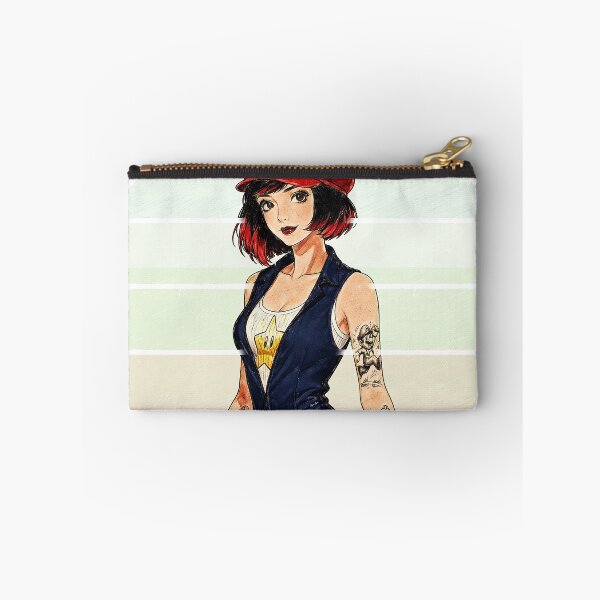 Item preview, Vintage Retro Gamer Girl - Tattooed Gaming Pop Art Illustration designed and sold by Hen-C-Art.