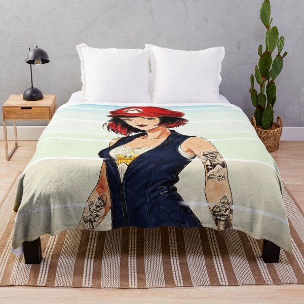 Item preview, Vintage Retro Gamer Girl - Tattooed Gaming Pop Art Illustration designed and sold by Hen-C-Art.