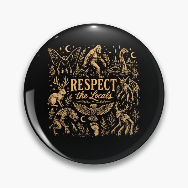 Item preview, Respect The Locals Cryptid Shirt, Bigfoot Tee, Cryptid Lover Gift, Funny Cryptid designed and sold by To101ARt.