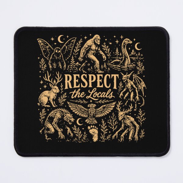 Item preview, Respect The Locals Cryptid Shirt, Bigfoot Tee, Cryptid Lover Gift, Funny Cryptid designed and sold by To101ARt.