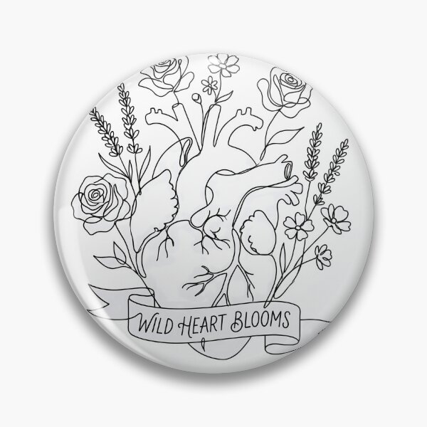 Artikelvorschau, Wild Heart Blooms – Anatomische Blumenlinienzeichnung entworfen und verkauft von BobbyTee Merch.