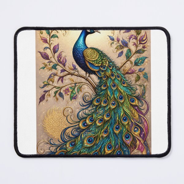 Item preview, Royal Peacock Fantasy Art – Luxury Die-Cut Sticker designed and sold by Arts121.