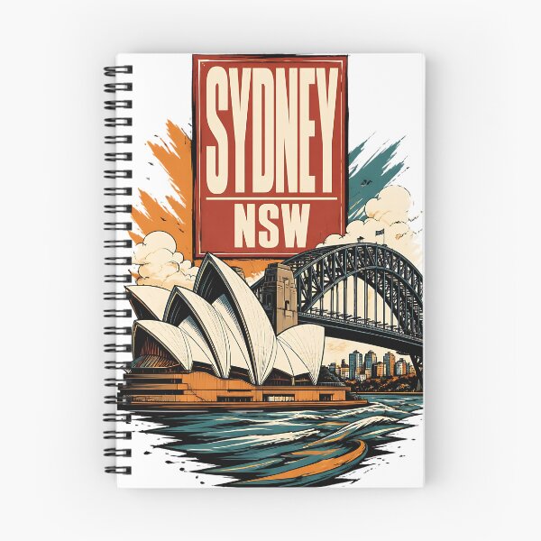 Item preview, Sydney New South Wales Australia Vintage Travel Poster designed and sold by TravelersGems.