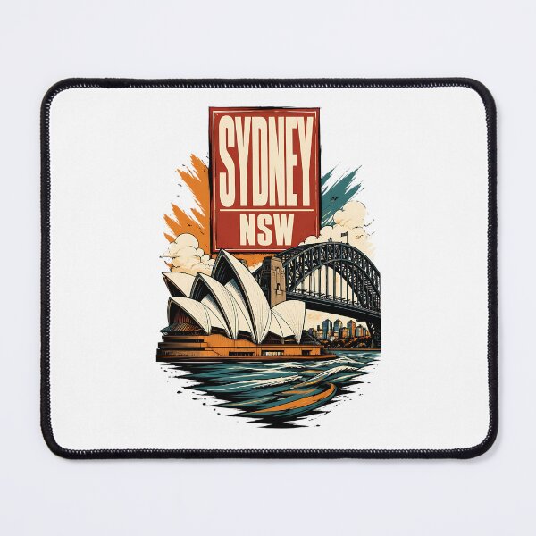Item preview, Sydney New South Wales Australia Vintage Travel Poster designed and sold by TravelersGems.