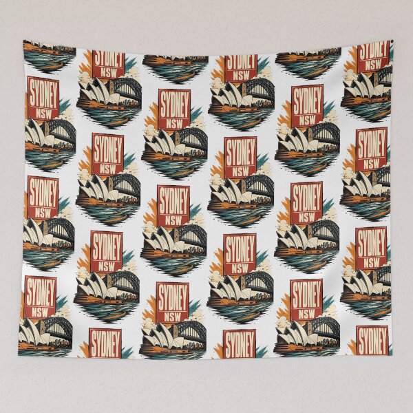 Item preview, Sydney New South Wales Australia Vintage Travel Poster designed and sold by TravelersGems.