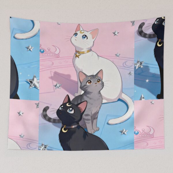 Item preview, Magical Moon Cats | Kawaii Fantasy Anime Illustration designed and sold by Billy Morfo™.