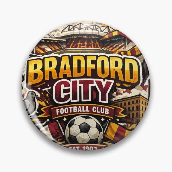 Item preview, Bradford City FC – Retro Football Fan T-Shirt | Bantams Supporter Design designed and sold by GarnerSupplyCo.
