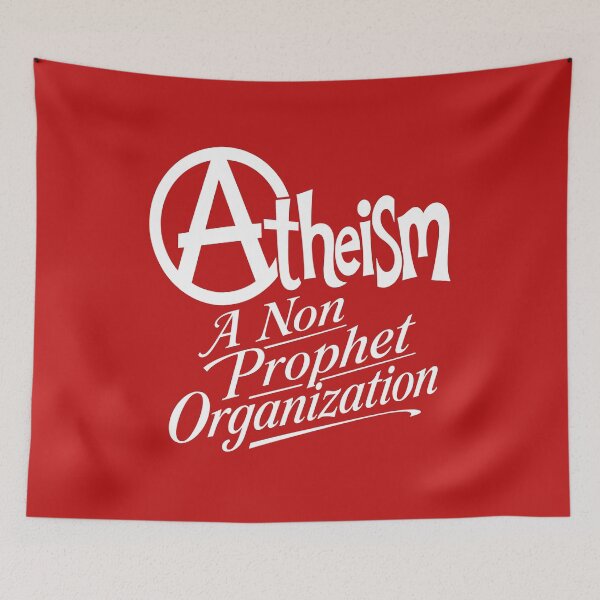 Item preview, Circled Atheism Motif and Tagline White Design designed and sold by taiche.