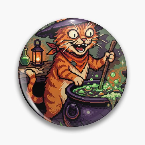 Item preview, I’m Not a Witch, I’m a Vibe – Pixel Art Cat designed and sold by Arobinoz.