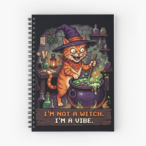 Item preview, I’m Not a Witch, I’m a Vibe – Pixel Art Cat designed and sold by Arobinoz.