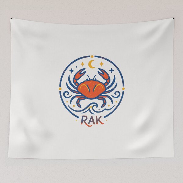 Item preview, Retro Cancer Crab Zodiac Sign - Celestial Boho Astrology designed and sold by mijaczeek.