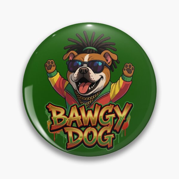 Item preview, Bawgy Dog Reggae Pitbull Rasta Vibe designed and sold by digitalbob60.