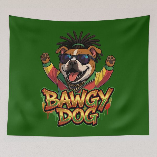 Item preview, Bawgy Dog Reggae Pitbull Rasta Vibe designed and sold by digitalbob60.