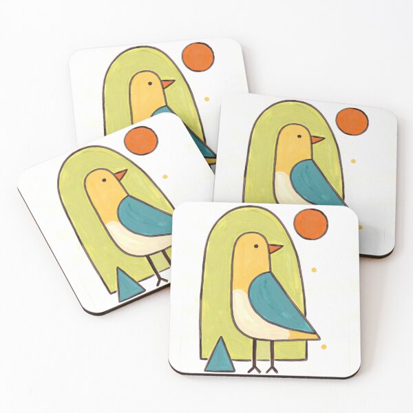 Item preview, Muted Pastel Art Nouveau Arch Bird Poster designed and sold by Filora Atelier | Bird Art.