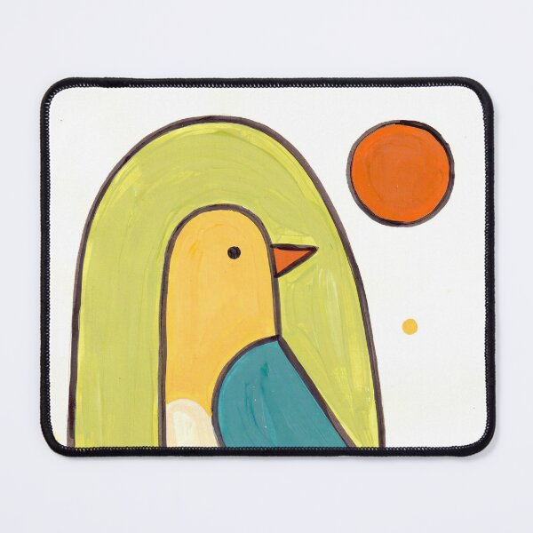 Item preview, Muted Pastel Art Nouveau Arch Bird Poster designed and sold by Filora Atelier | Bird Art.