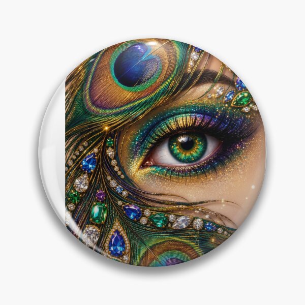 Item preview, Royal Peacock Eye Jewel Art – Luxury Die-Cut Sticker designed and sold by Arts121.