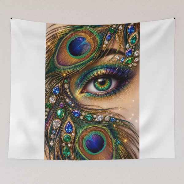 Item preview, Royal Peacock Eye Jewel Art – Luxury Die-Cut Sticker designed and sold by Arts121.