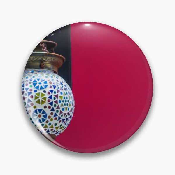Item preview, Colorful Mosaic Hanging Lantern On Bold Red Wall, Turkish Glass Lamp Decor designed and sold by Nmallia.