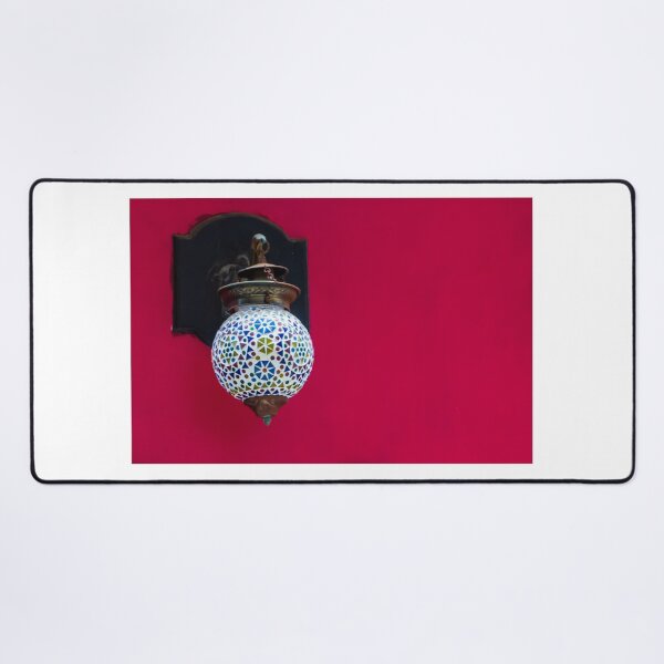 Item preview, Colorful Mosaic Hanging Lantern On Bold Red Wall, Turkish Glass Lamp Decor designed and sold by Nmallia.