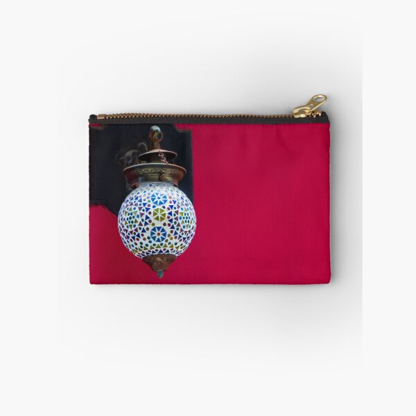 Item preview, Colorful Mosaic Hanging Lantern On Bold Red Wall, Turkish Glass Lamp Decor designed and sold by Nmallia.