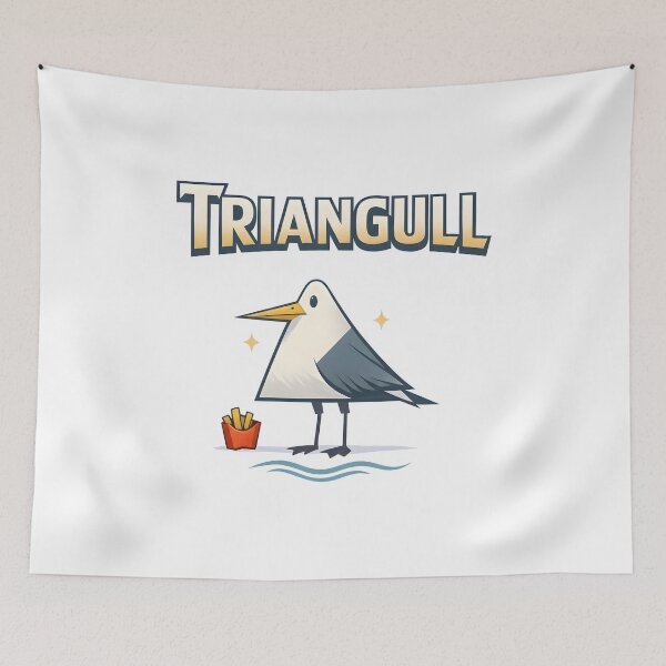 Item preview, Triangull Shirt, Funny Triangle Seagull Bird Pun Graphic Tee, Cute Geometric Cartoon Design, Nerdy Math Gift for Geometry Lovers designed and sold by Catspeachy.