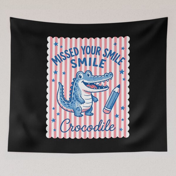 Item preview, Missed Your Smile Smile Crocodile Friendship Animal Missing You designed and sold by Doodleoub.