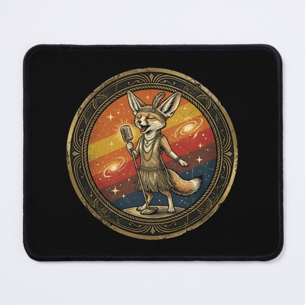 Item preview, Retro Jazz Singer Fox Vintage Badge designed and sold by DuckOddity.