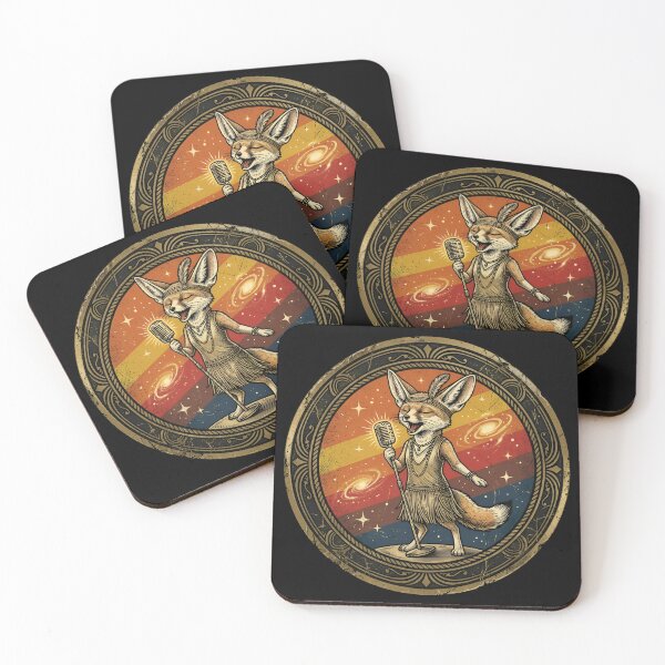 Item preview, Retro Jazz Singer Fox Vintage Badge designed and sold by DuckOddity.
