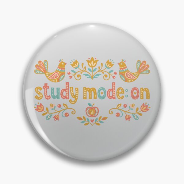 Item preview, Study Mode On Folk Art Floral Sticker designed and sold by hattie's.