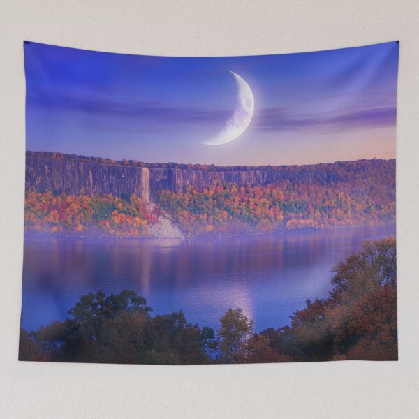 Item preview, Hudson River Nocturne - Palisades Autumn's Crescent designed and sold by CleverCulture.