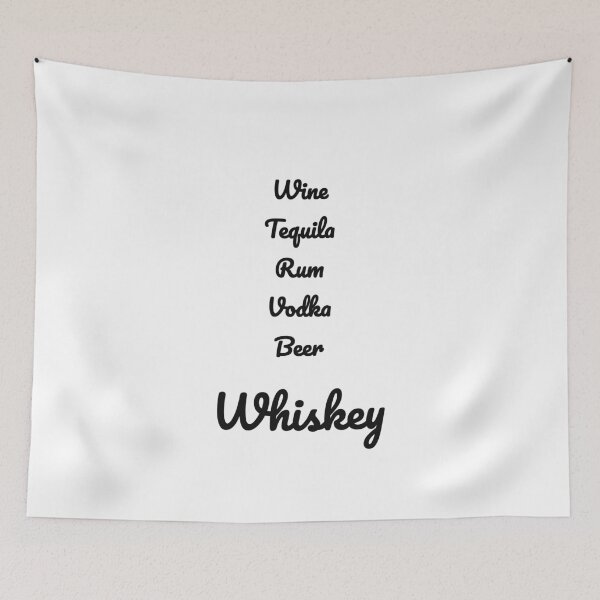 Item preview, Wine Tequila Rum Vodka Beer Whiskey Drink List Tee designed and sold by low battery meme design.