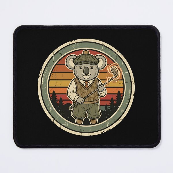 Item preview, Retro Golfer Koala Vintage Badge designed and sold by DuckOddity.