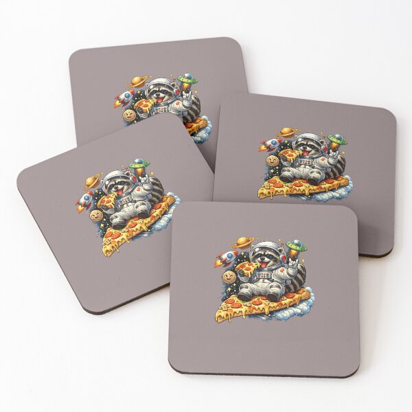 Item preview, Space Pizza Raccoon Astronaut | Cute Cosmic Pizza Lover | Funny Kawaii Animal designed and sold by DESPOT07.
