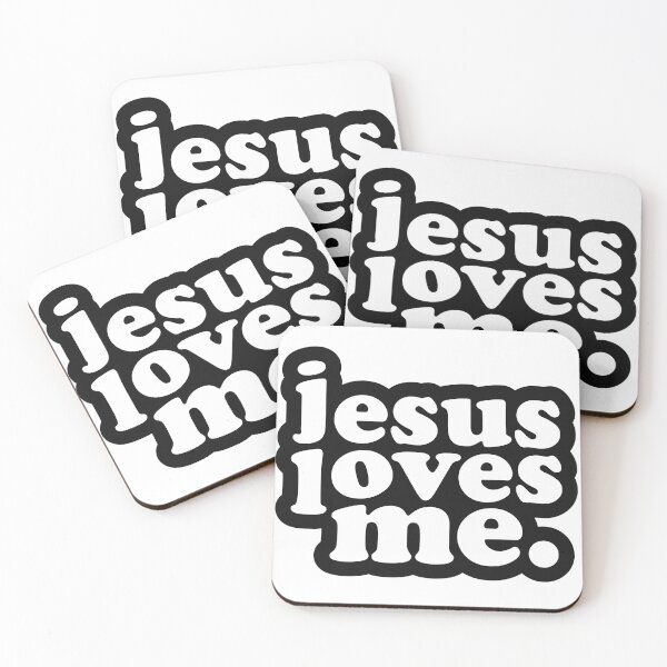 Item preview, Jesus Loves Me Black Wash Color White Sticker Shirts  designed and sold by Rolographics1.