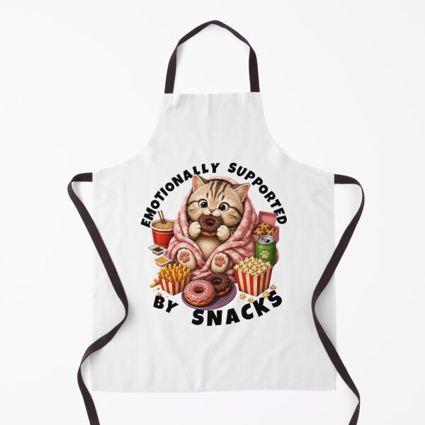 Item preview, Emotionally Supported by Snacks | Cozy Cat Humor designed and sold by Moochie Studios.