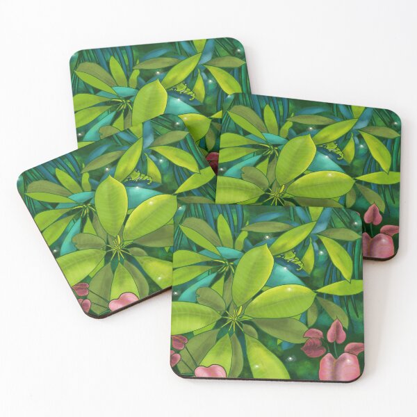 Item preview, Sanctuary - Frog safely hidden in tropical leaves designed and sold by Karla Star.