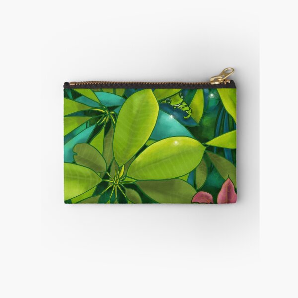 Item preview, Sanctuary - Frog safely hidden in tropical leaves designed and sold by Karla Star.