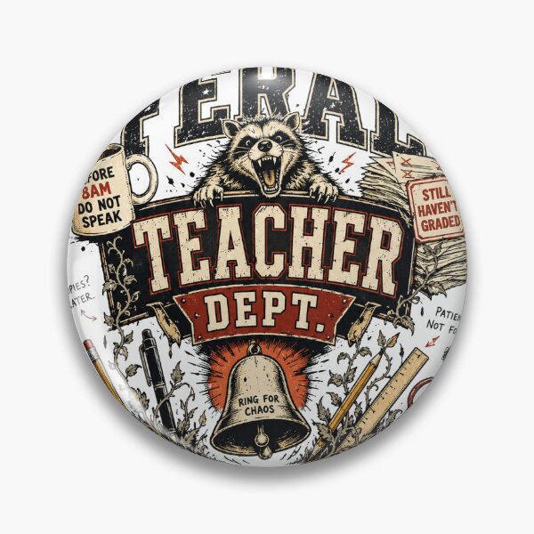 Item preview, Feral Teacher Dept Funny Educator Gift Ironic  designed and sold by DigitalDream Gallery.