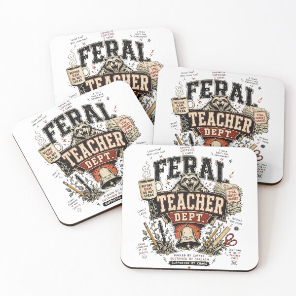 Item preview, Feral Teacher Dept Funny Educator Gift Ironic  designed and sold by DigitalDream Gallery.