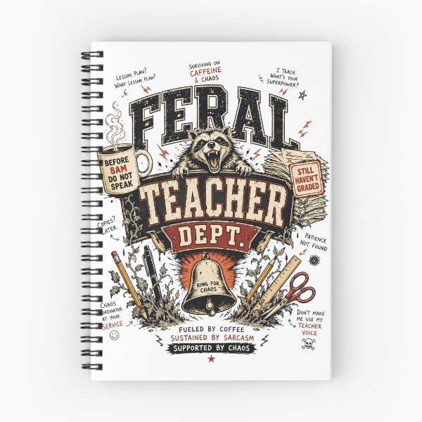 Item preview, Feral Teacher Dept Funny Educator Gift Ironic  designed and sold by DigitalDream Gallery.