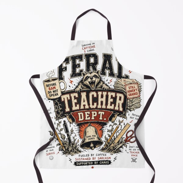 Item preview, Feral Teacher Dept Funny Educator Gift Ironic designed and sold by DigitalDream Gallery.