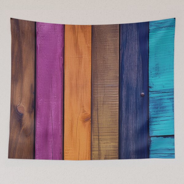 Item preview, Colorful Painted Wooden Boards Decorative Wall Art Photo  designed and sold by DEC02.