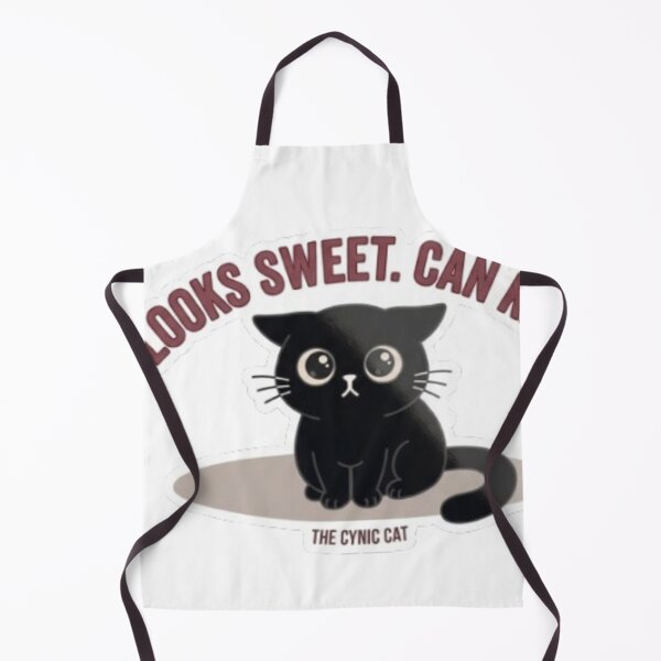 Item preview, Cute Black Cat "LOOKS SWEET. CAN KILL." - Retro Style Dark Humor designed and sold by Gabzerinho.