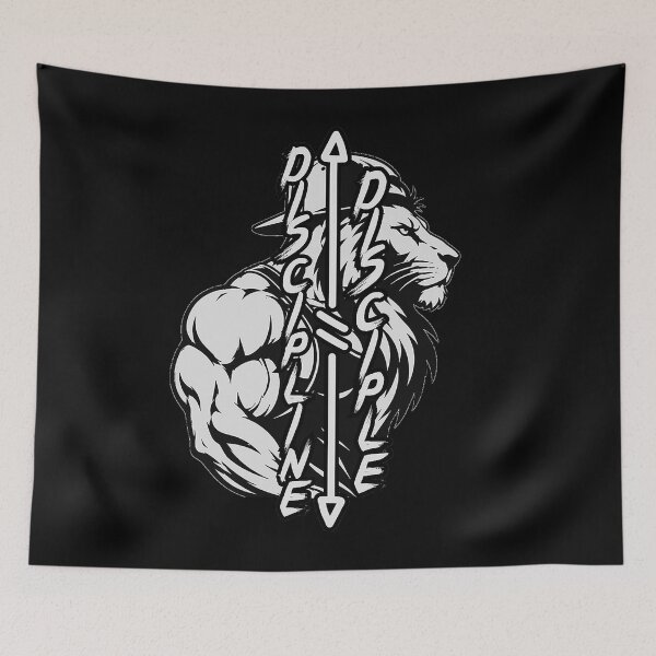 Item preview, Discipline Disciple Lion Bodybuilder Christian Gym designed and sold by Bezuiden.