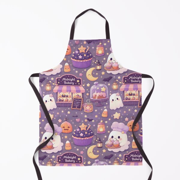 Item preview, Kawaii Pastel Autumn Midnight Bakery Pattern designed and sold by Thai Vibe Studio.