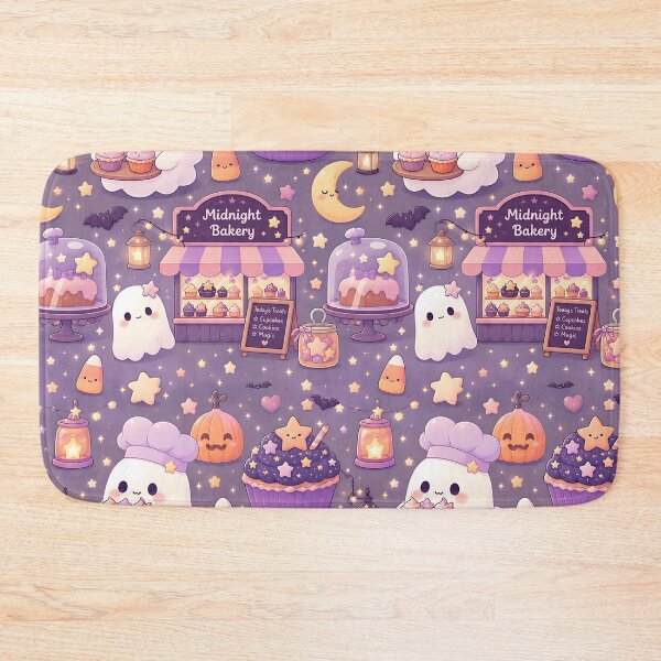 Item preview, Kawaii Pastel Autumn Midnight Bakery Pattern designed and sold by Thai Vibe Studio.
